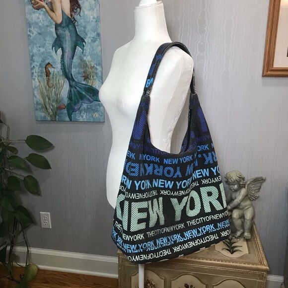 Robin Ruth New York Large Canvas Bag Tote Zip Closure - Picture 2 of 16